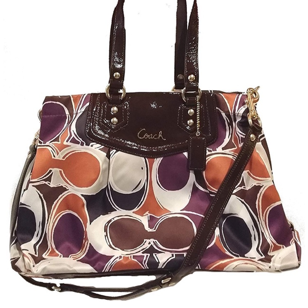 Coach Ashley Hand Drawn Satchel Hand Bag Purse